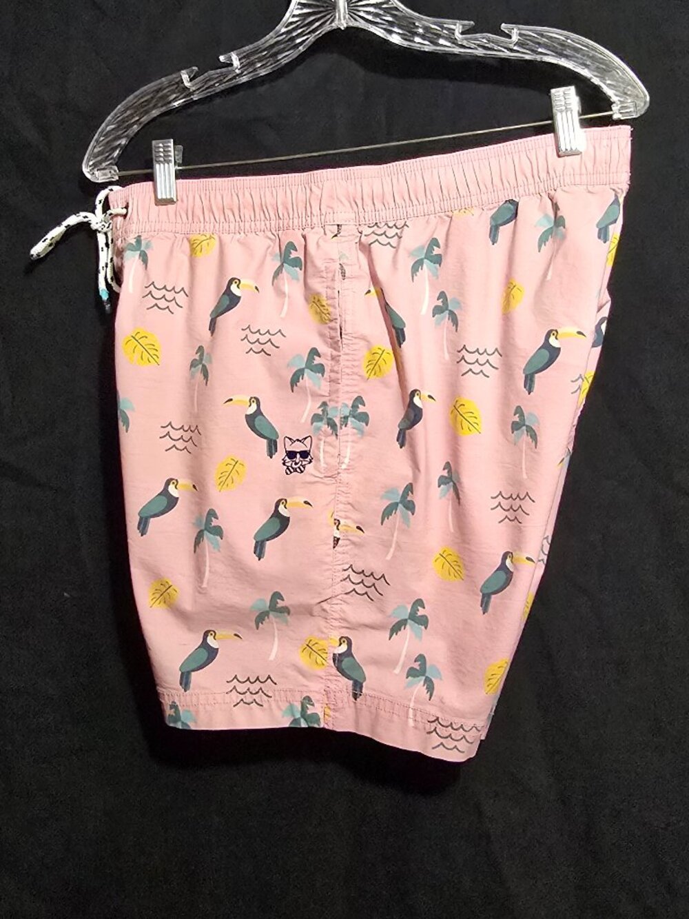 Party Pants TOUCAN Pocketed Swim Shorts - Pink - Sz M*